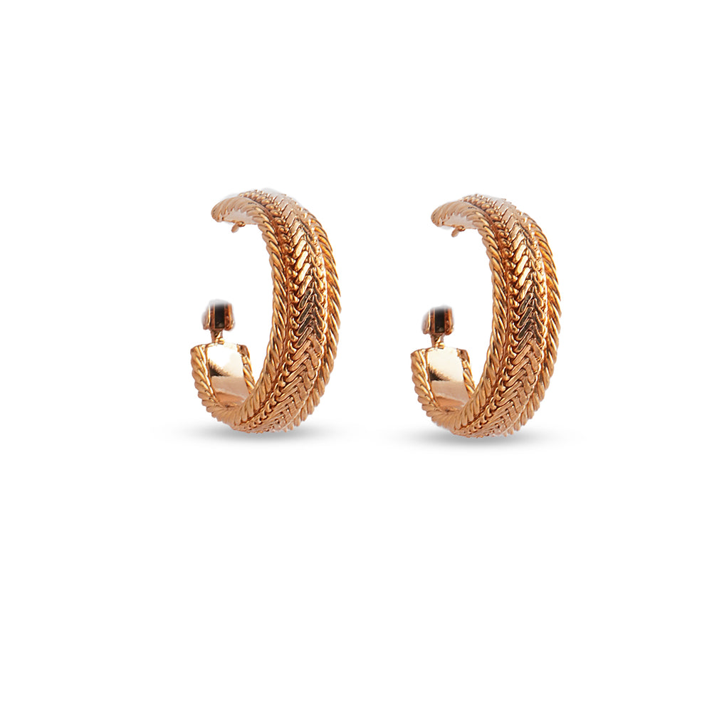 Luna Gold Hoop Earrings