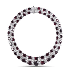 Aurielle Necklace in Garnet
