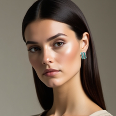 Niva Earrings - Green