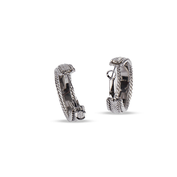 Luna Silver Hoop Earrings