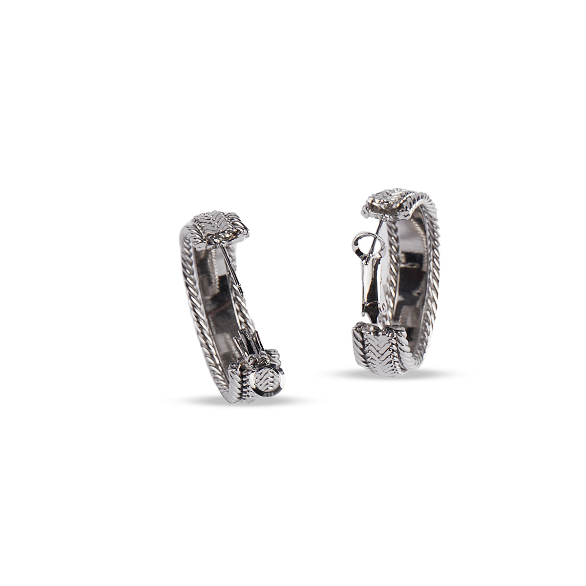 Luna Silver Hoop Earrings