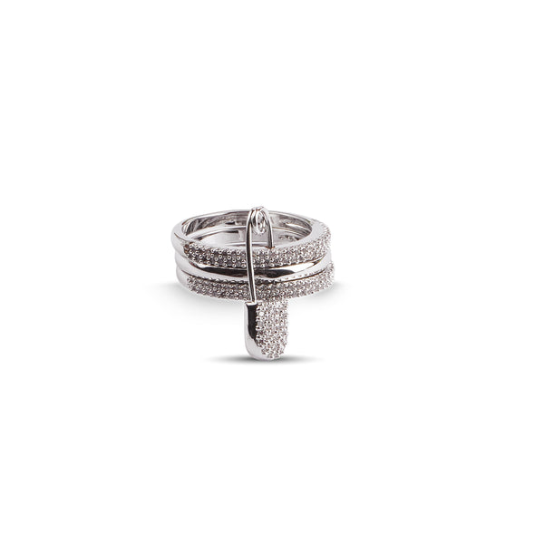 Aelia Pin Ring in Silver