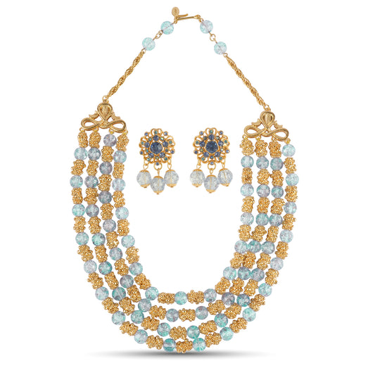Alara Four String Necklace ( Sold as a set with earrings)