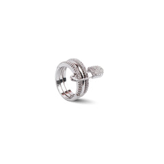 Aelia Pin Ring in Silver