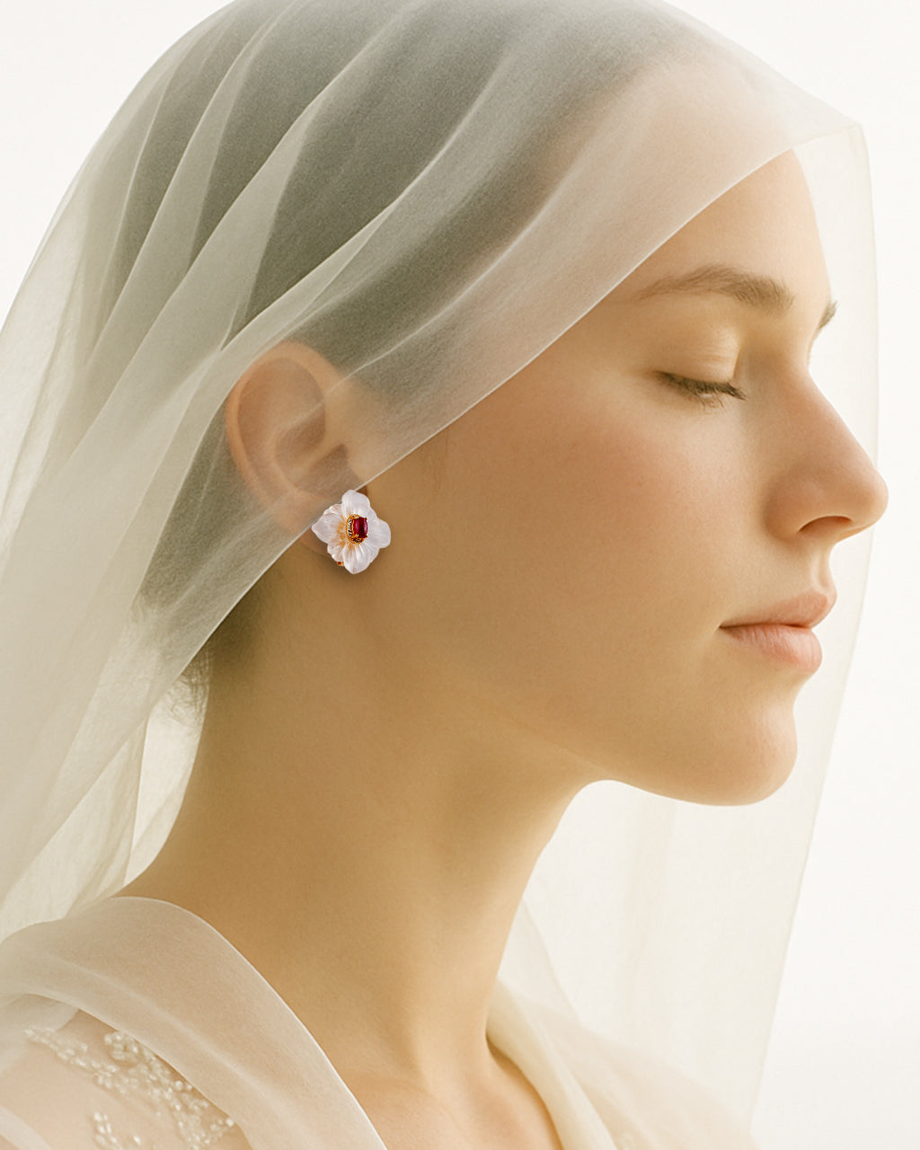 Aurelia Red Garnet Earrings