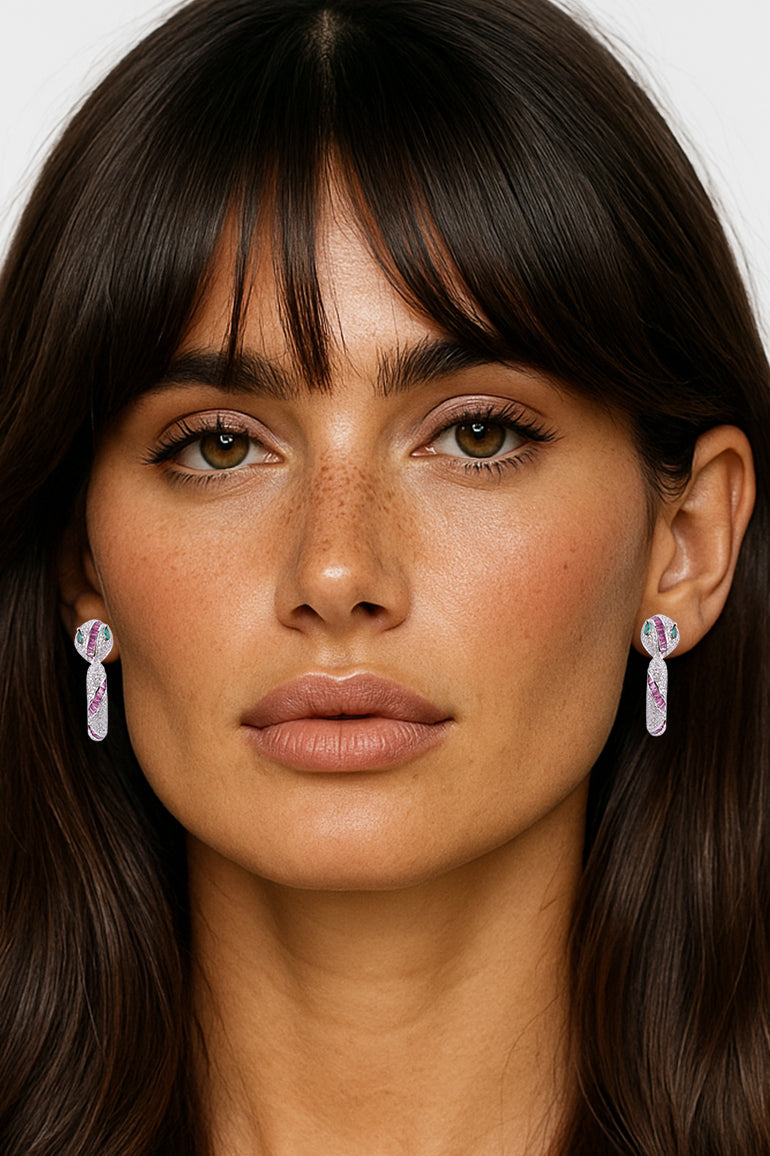 Eleanor Serpenti Earrings - Ruby