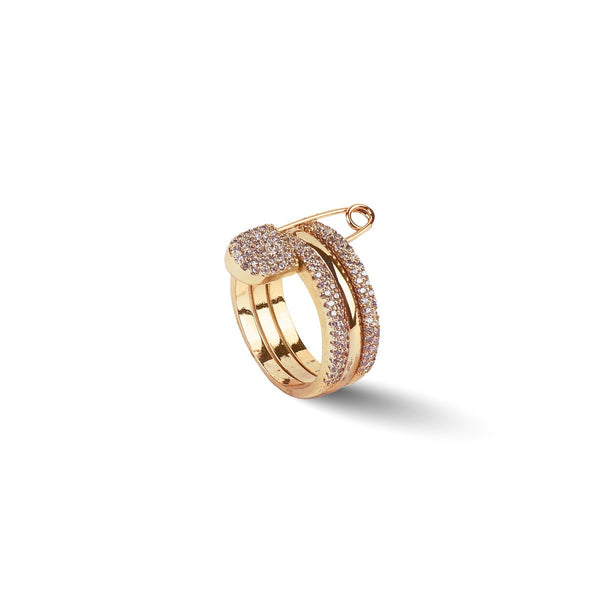 Aelia Pin Ring in Gold - MBAGH