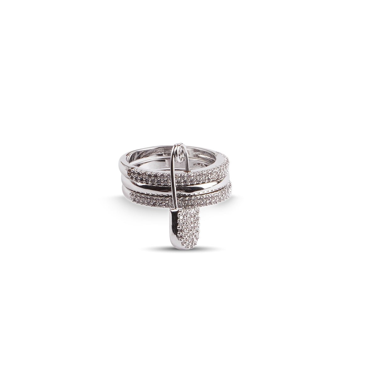 Aelia Pin Ring in Silver - MBAGH