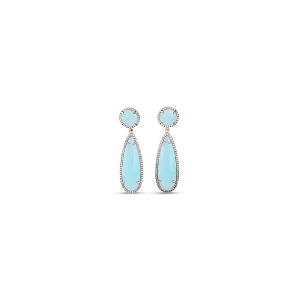 Aqua Cascade Drop Earrings - MBAGH