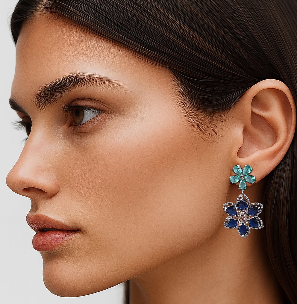 Astraya Earrings in Blue - MBAGH