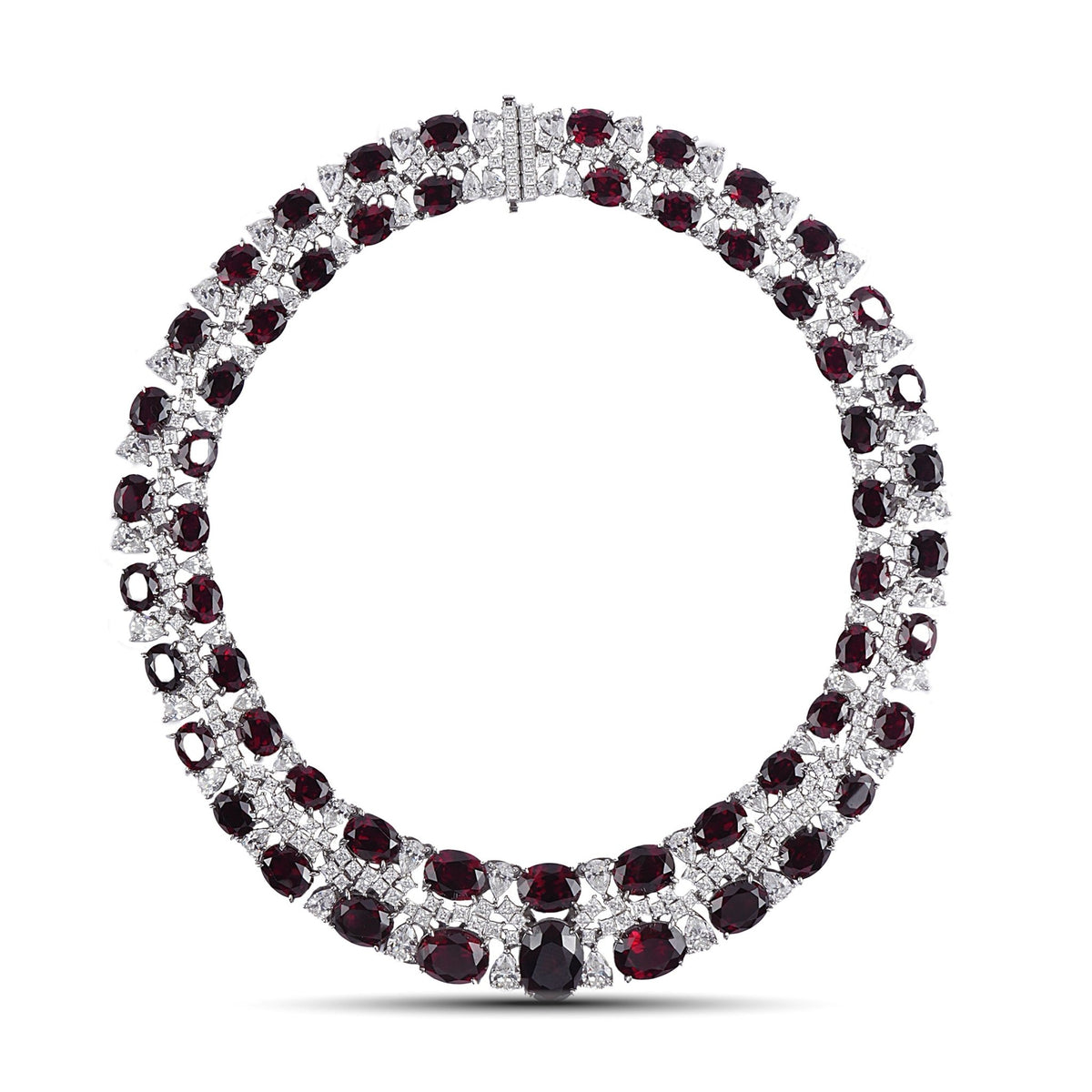 Aurielle Necklace in Garnet - MBAGH