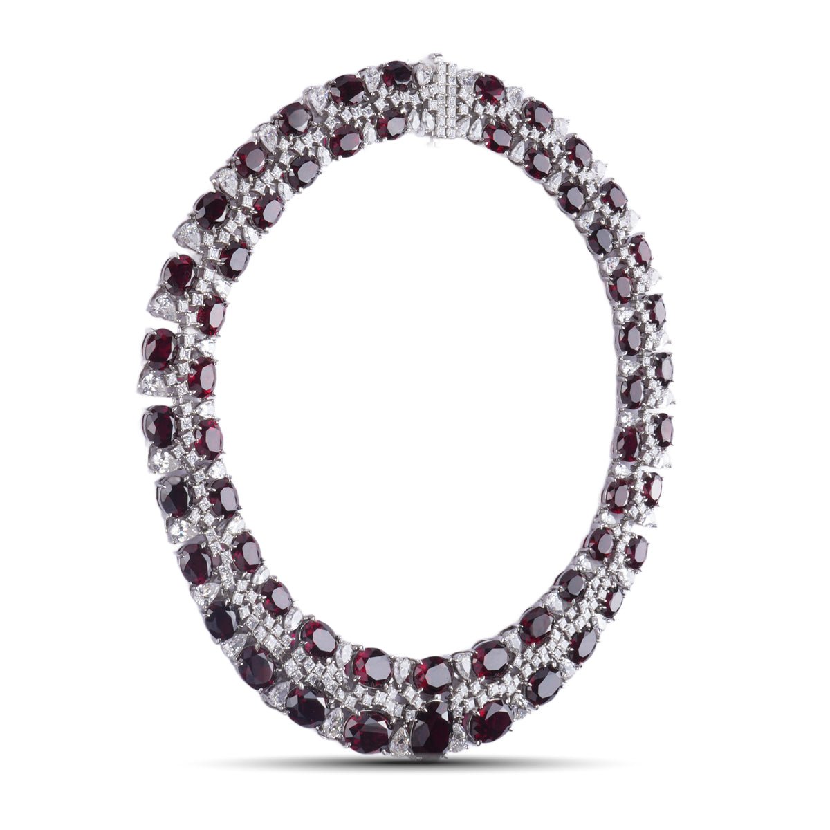 Aurielle Necklace in Garnet - MBAGH