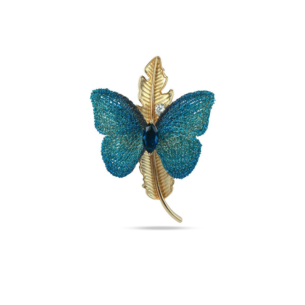 Azur Plume Brooch