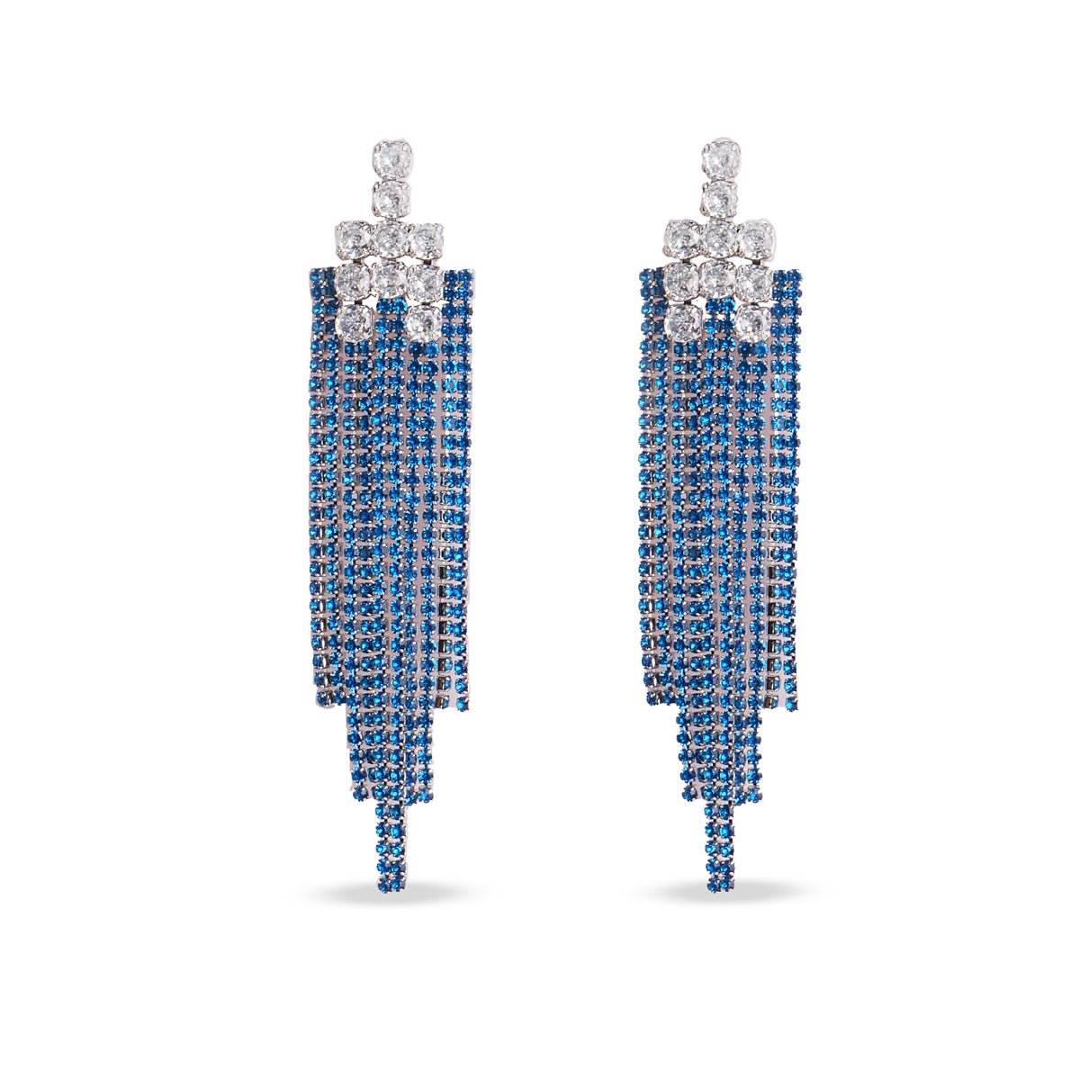 Blue Cascade Drop Earrings - MBAGH