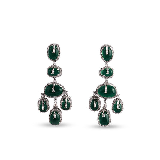 Éclat Emerald Drop Earrings - MBAGH