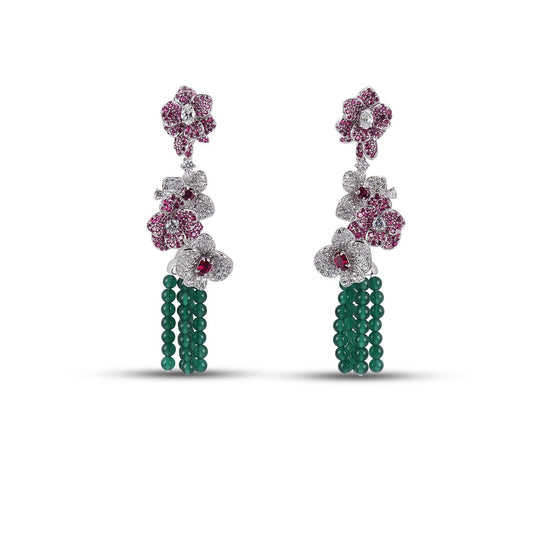 Eden Flower Earrings -925 Silver - MBAGH