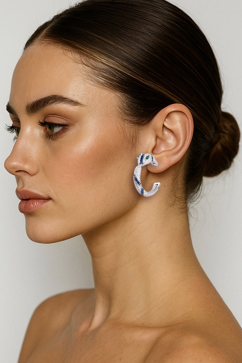 Eleanor Serpenti Earring - Sapphire - MBAGH