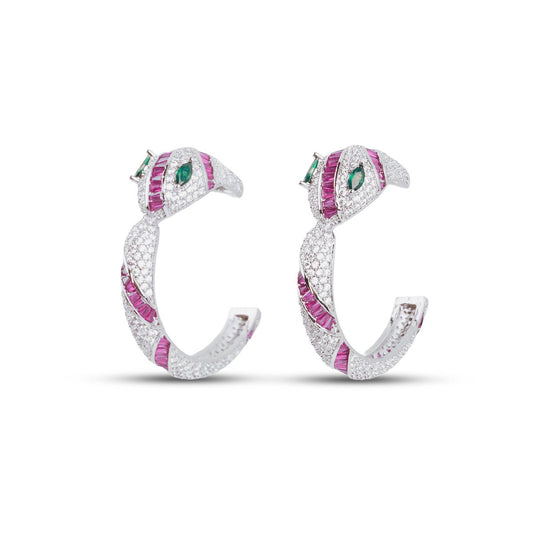 Eleanor Serpenti Earrings - Ruby - MBAGH