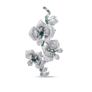 Émeraude Fleur Brooch