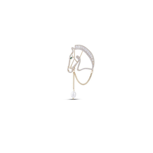 Équestre Pearl Drop Brooch - MBAGH