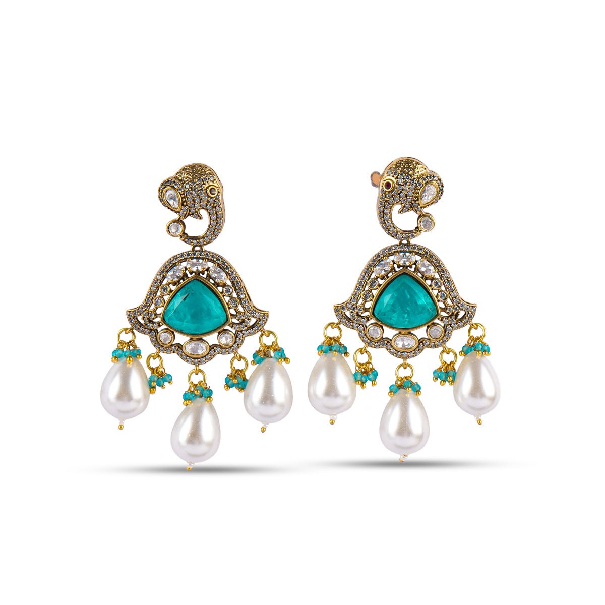 Gülnuş Necklace Set - Blue (Sold as a set with Earrings) - MBAGH