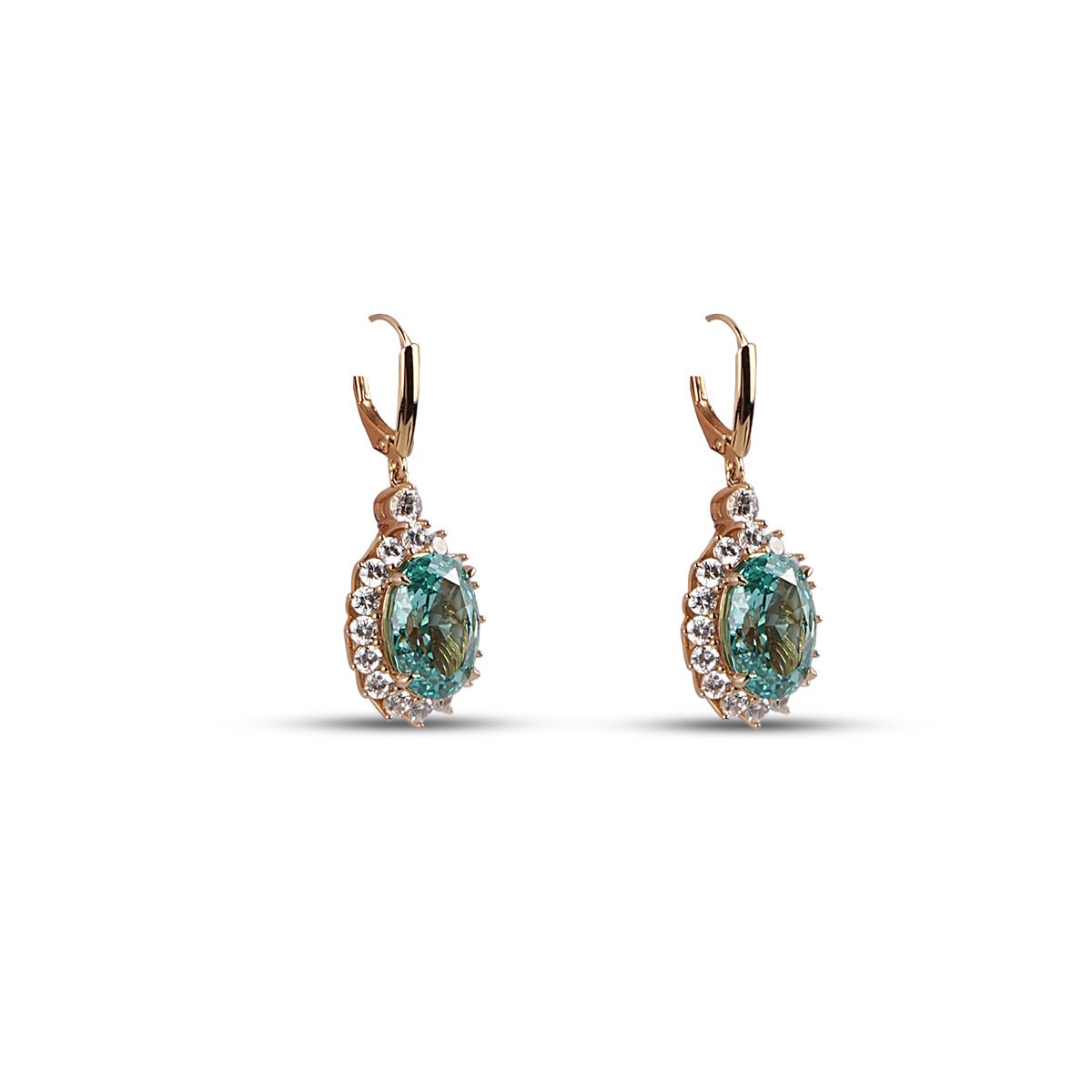 Lumi Drop Earrings in Blue Topaz in 925 Silver - MBAGH