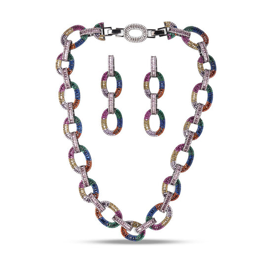 Miraan Necklace Set (With Earrings) - MBAGH