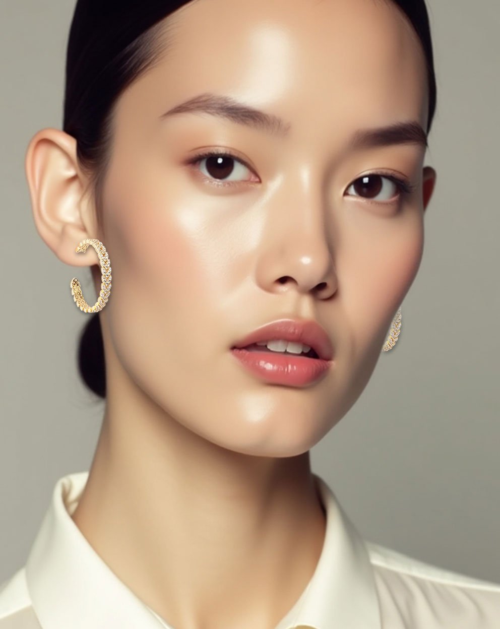 Moonlit Hoop Earrings - Gold - MBAGH