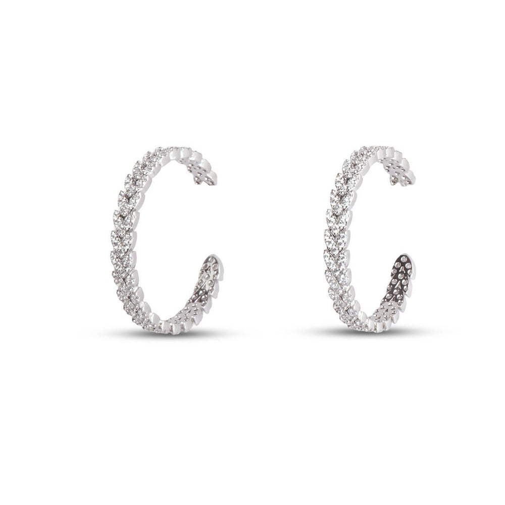 Moonlit Hoops  Silver