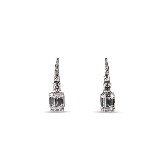 Noemi Eco Diamond Drop Earrings 925 Silver - MBAGH