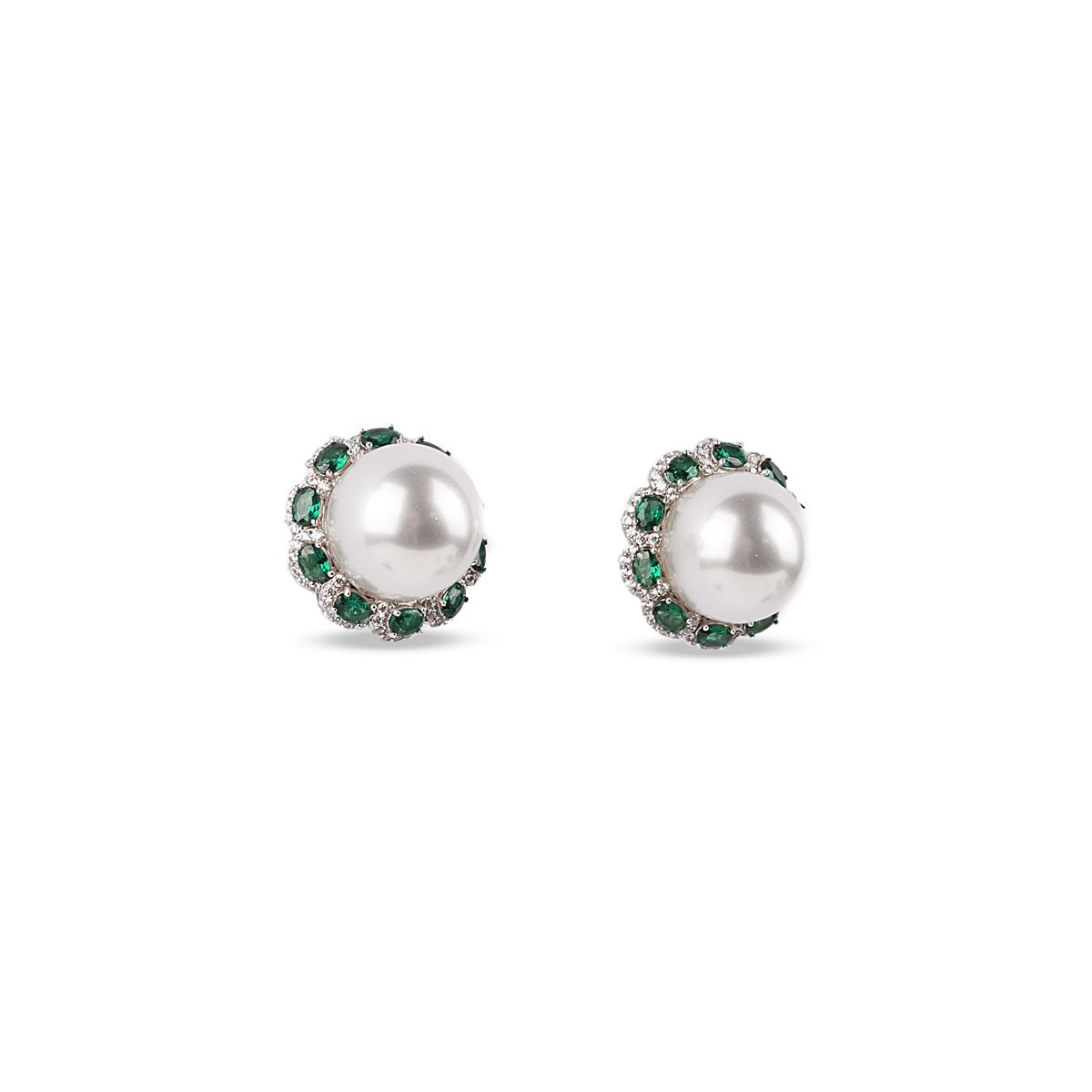 Noor Peridot & Pearl Studs - MBAGH