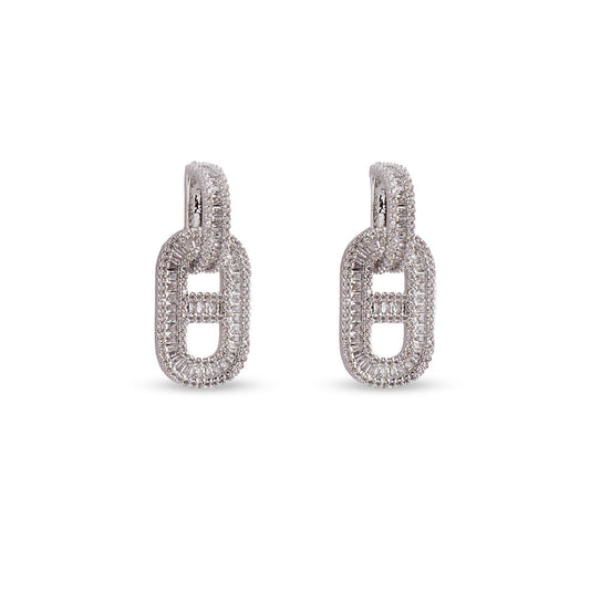 Prism Drop Earrings -925 Sterling Silver - MBAGH