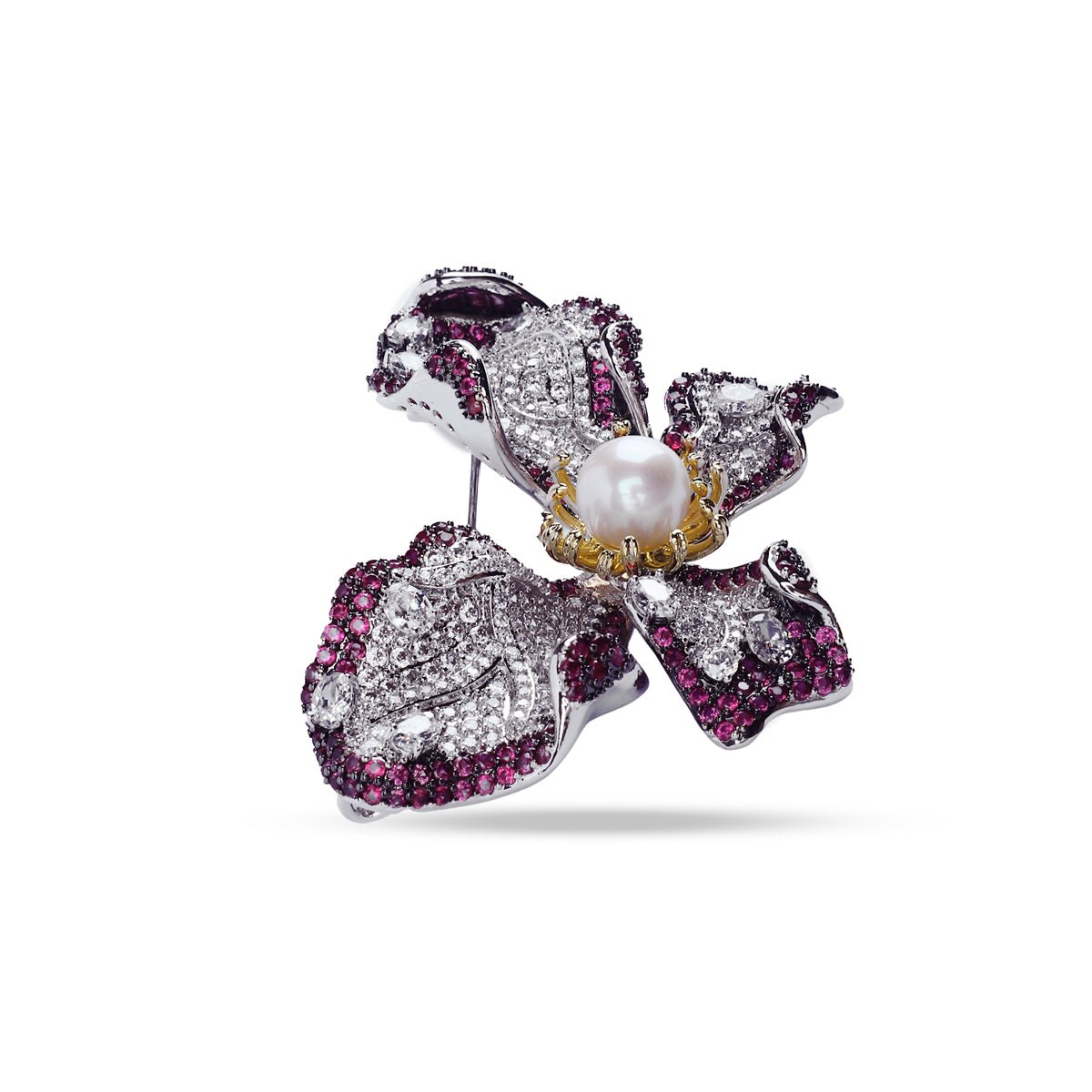 Ruby Pearl Butterfly Brooch - MBAGH