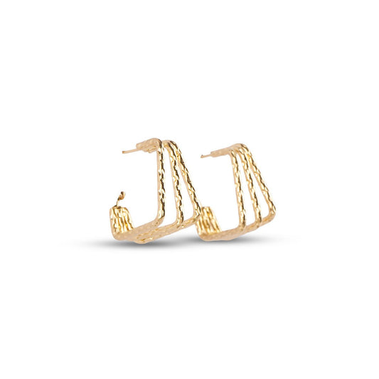 Runway Gold Hoop Earrings - MBAGH