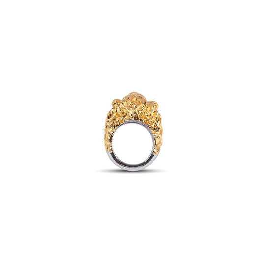 Valor Lion Head Ring in 18K Gold - MBAGH