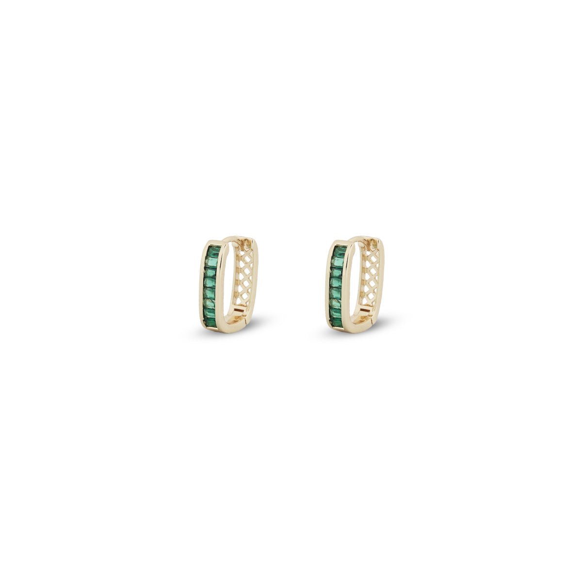 Verdelle Emerald Hoop Earrings - MBAGH