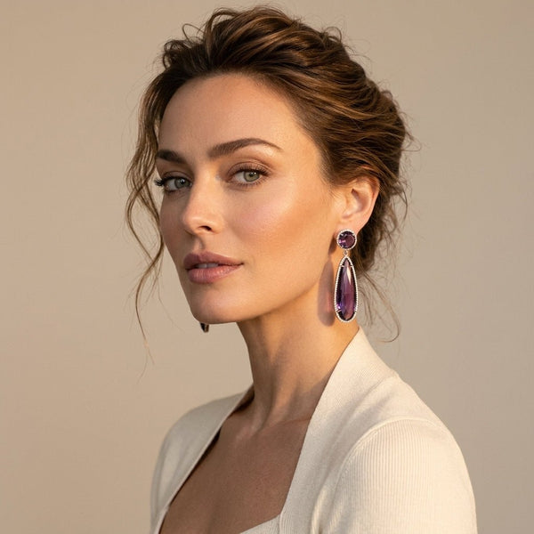 Violette Amethyst Drop Earrings - MBAGH